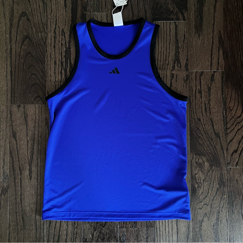 ADIDAS MEN'S TANK TOP COLOR-BLUE SIZE MEDIUM BRAND NEW